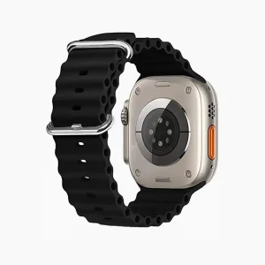 Ocean Silicone Watch Strap & Band - Black (42/44/45/49mm)