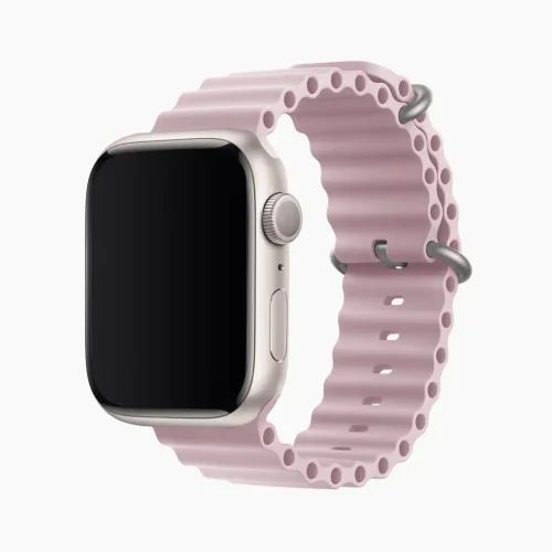 Ocean Silicone Watch Strap & Band - Pink (42/44/45/49mm)