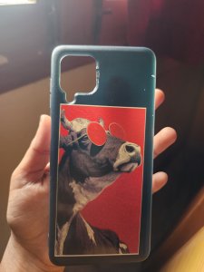 The phone case has very bad quality. The print is very bad.. it's peeling off even before using it. The product says black silicon body but received a complete plastic one. Also the image displayed has a very glassy look contrast to what is being sold. The only good part is the is raised edges